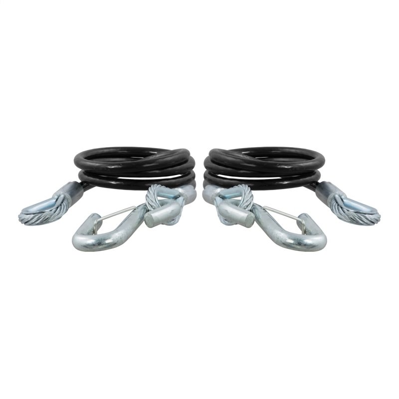 RockJock Curt Towing Safety Cable Kit 44 1/2in Long w/ 2 Snap Hooks 5000lbs 2-Pack