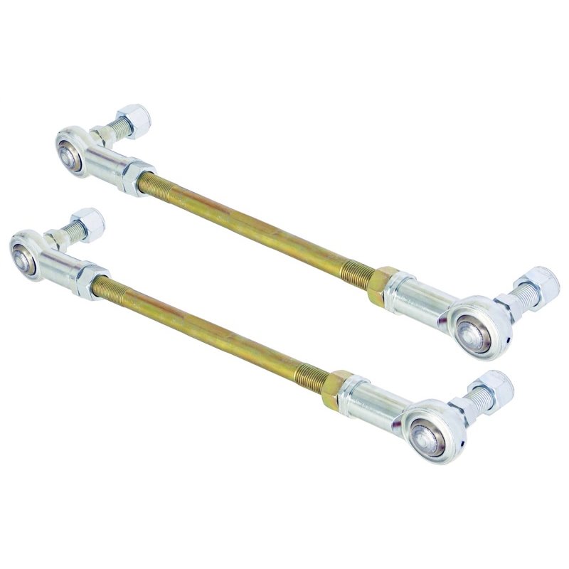 RockJock Adjustable Sway Bar End Link Kit 8 1/2in Long Rods w/ Heims and Jam Nuts pair