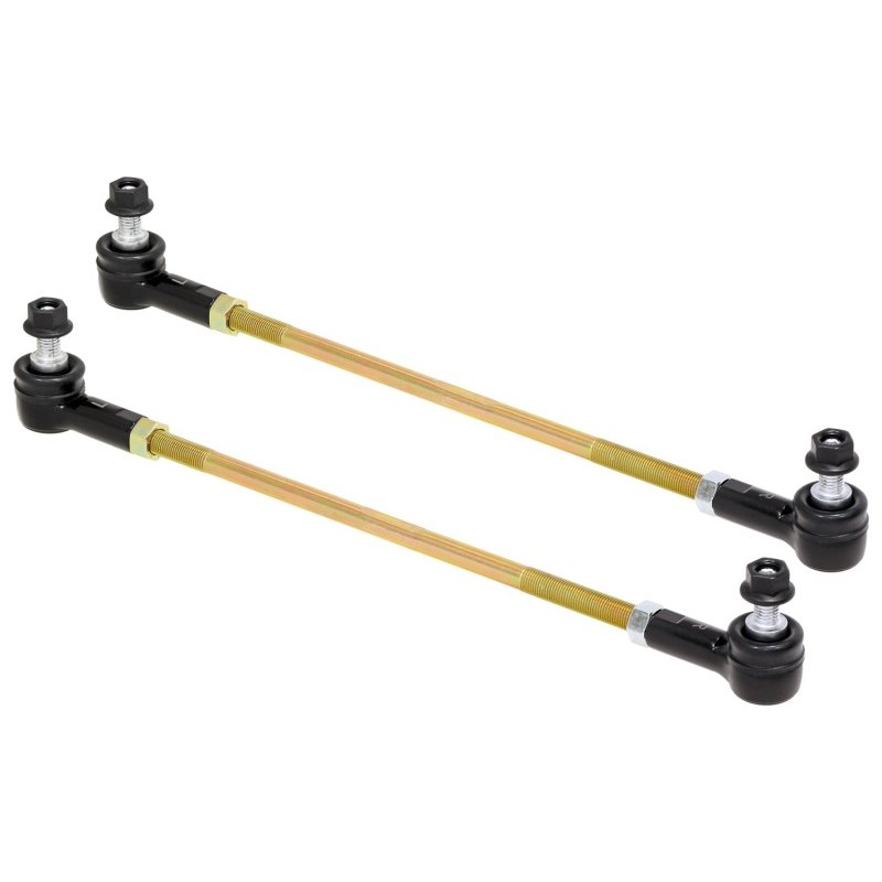 RockJock Adjustable Sway Bar End Link Kit 14in Long Rods w/ Sealed Rod Ends and Jam Nuts pair