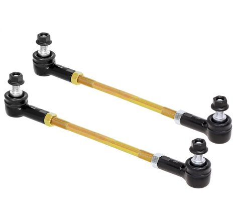 RockJock Adjustable Sway Bar End Link Kit 10 1/2in Long Rods w/ Sealed Rod Ends and Jam Nuts pair