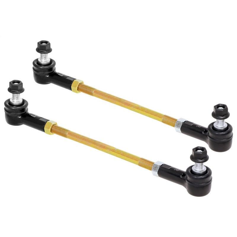 RockJock Adjustable Sway Bar End Link Kit 10 1/2in Long Rods w/ Sealed Rod Ends and Jam Nuts pair