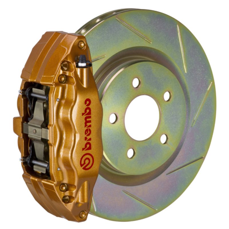 Brembo 15-21 WRX (VA) Front GT BBK 4 Piston Cast 2pc 326 x30 1pc Rotor Slotted Type-1 - Gold