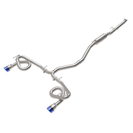 aFe POWER Takeda 22-23 Honda Civic Si I4-1.5L (t) 2.5in to 3in 304 SS CB Exhaust - Blue Flame Tips