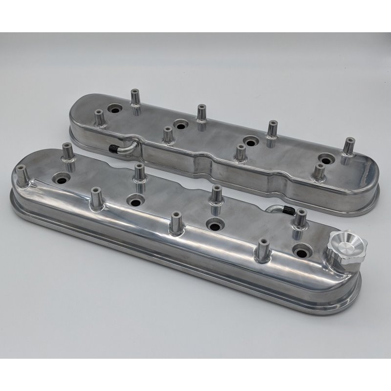 Granatelli 96-22 GM LS Tall Valve Cover w/Integral Angled Coil Mounts - Polished (Pair)