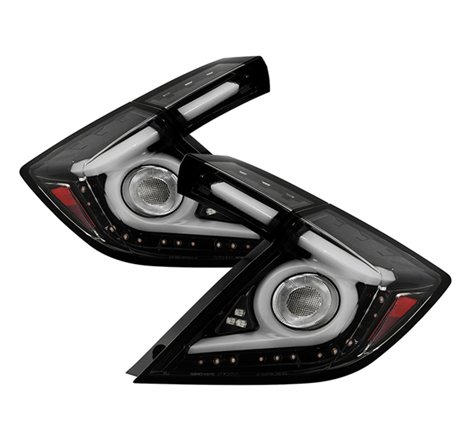 Spyder 16-19 Honda Civic 5 Door Hatchback Light Bar LED Tail Lights - Black Chrome(ALT-YD-HC16HB-BC)