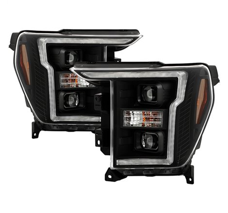 Spyder Signature 20-21 Ford F150 (Halogen Model) Proj. Headlights - Black (PRO-YD-FF15021HALSI-BK)