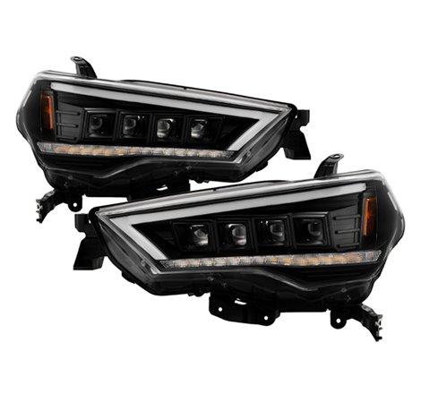 Spyder Apex 14-20 Toyota 4Runner High-Power LED Module Headlights - Black (PRO-YD-T4R14AP-SEQ-BK)