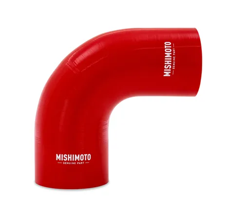 Mishimoto Silicone Reducer Coupler 90 Degree 3.5in to 4in - Red