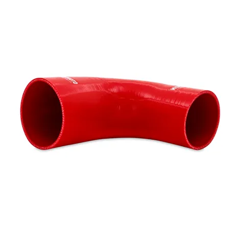 Mishimoto Silicone Reducer Coupler 90 Degree 3.5in to 4in - Red