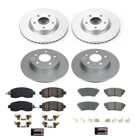 Power Stop 19-22 Nissan Altima Front & Rear Z17 Coated Brake Kit