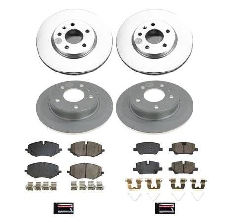 Power Stop 21-22 Chevrolet Trailblazer Front & Rear Z17 Coated Brake Kit