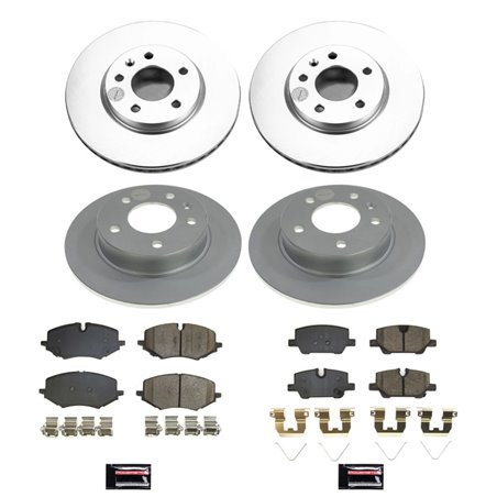 Power Stop 21-22 Chevrolet Trailblazer Front & Rear Z17 Coated Brake Kit