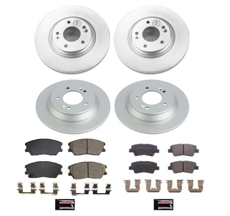 Power Stop 20-21 Kia Soul Front & Rear Z17 Coated Brake Kit