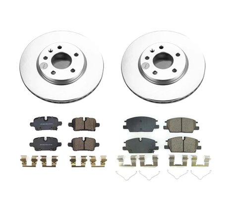 Power Stop 2021 Chevrolet Malibu Front & Rear Z17 Coated Brake Kit