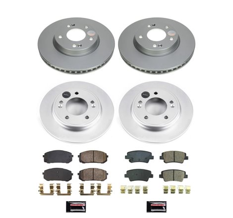 Power Stop 21-22 Hyundai Elantra Front & Rear Z17 Coated Brake Kit