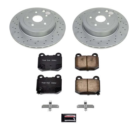 Power Stop 2021 Subaru WRX (w/1 Piston Rear Calipers) Rear Z17 Coated Brake Kit