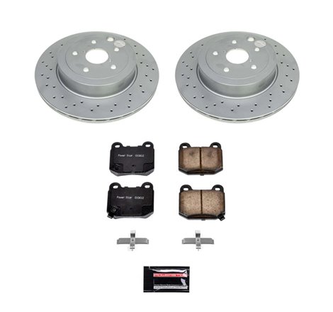 Power Stop 2021 Subaru WRX (w/2 Piston Rear Calipers) Rear Z17 Coated Brake Kit