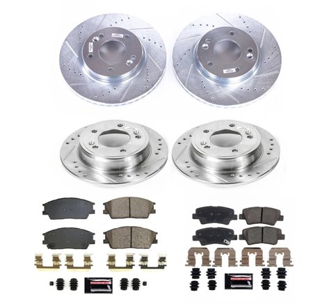 Power Stop 20-22 Hyundai Venue Front & Rear Z23 Evolution Brake Kit