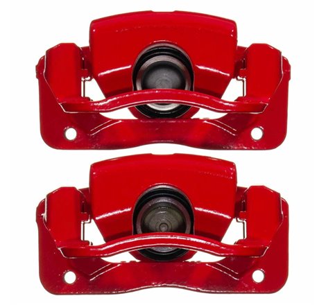 Power Stop 13-16 Hyundai Santa Fe Rear Red Caliper w/Brackets (Pair)