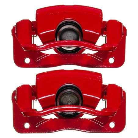 Power Stop 13-16 Hyundai Santa Fe Rear Red Caliper w/Brackets (Pair)