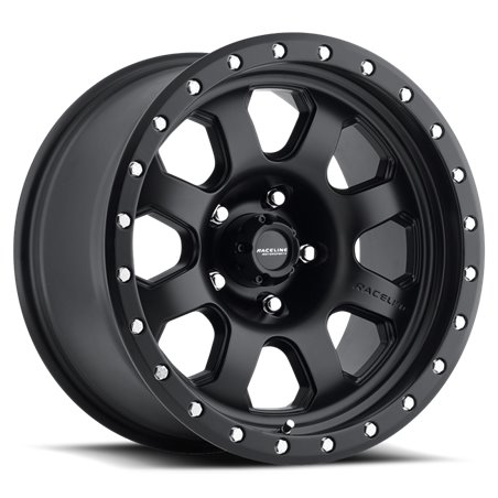 Raceline 929B Avenger 17x9in / 8x165.1 BP / -12mm Offset / 130.81mm Bore - Satin Black Wheel