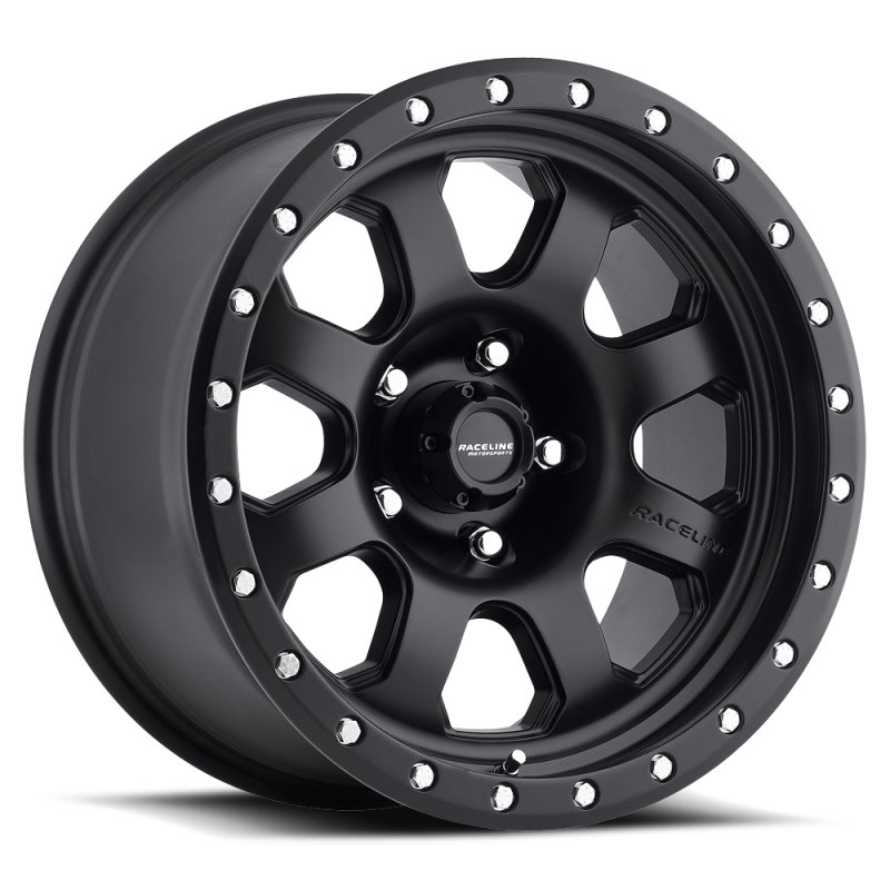 Raceline 929B Avenger 17x9in / 5x127 BP / -12mm Offset / 83.82mm Bore - Satin Black Wheel