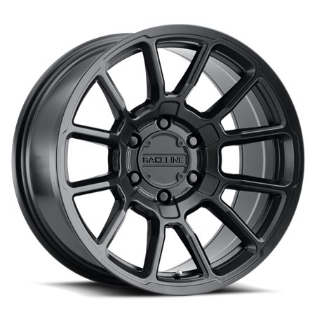 Raceline 950B Gauge 18x9in / 6x139.7 BP / -12mm Offset / 106.1mm Bore - Satin Black Wheel