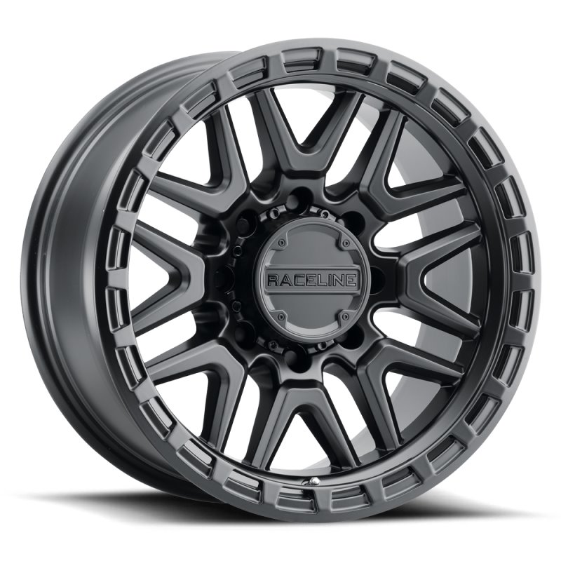 Raceline 953B Krank 18x9in / 8x170 BP / -12mm Offset / 125.2mm Bore - Satin Black Wheel