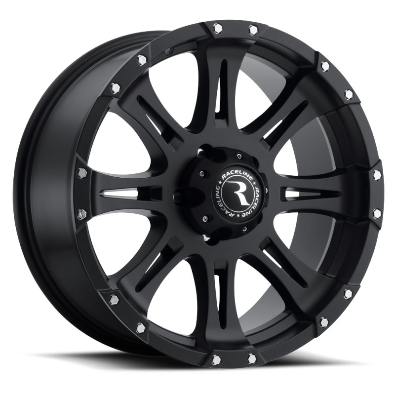 Raceline 981 Raptor 16x8in / 6x139.7 BP / 0mm Offset / 106.1mm Bore - Satin Black Wheel