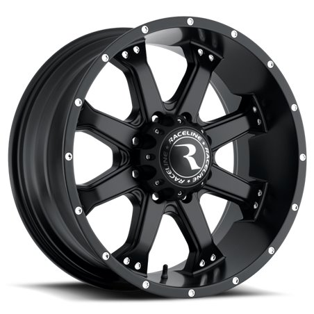 Raceline 991B Assault 17x9in / 8x165.1 BP / -12mm Offset / 125.2mm Bore - Satin Black Wheel