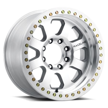 Raceline RT260M Avenger 20x10in / 8x165.1 BP / -38mm Offset / 130.81mm Bore- Machined Beadlock Wheel