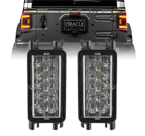 Oracle 2018+ Jeep Wrangler JL Dual Function Reverse LED Modules Flush Tail Light - Amber/White