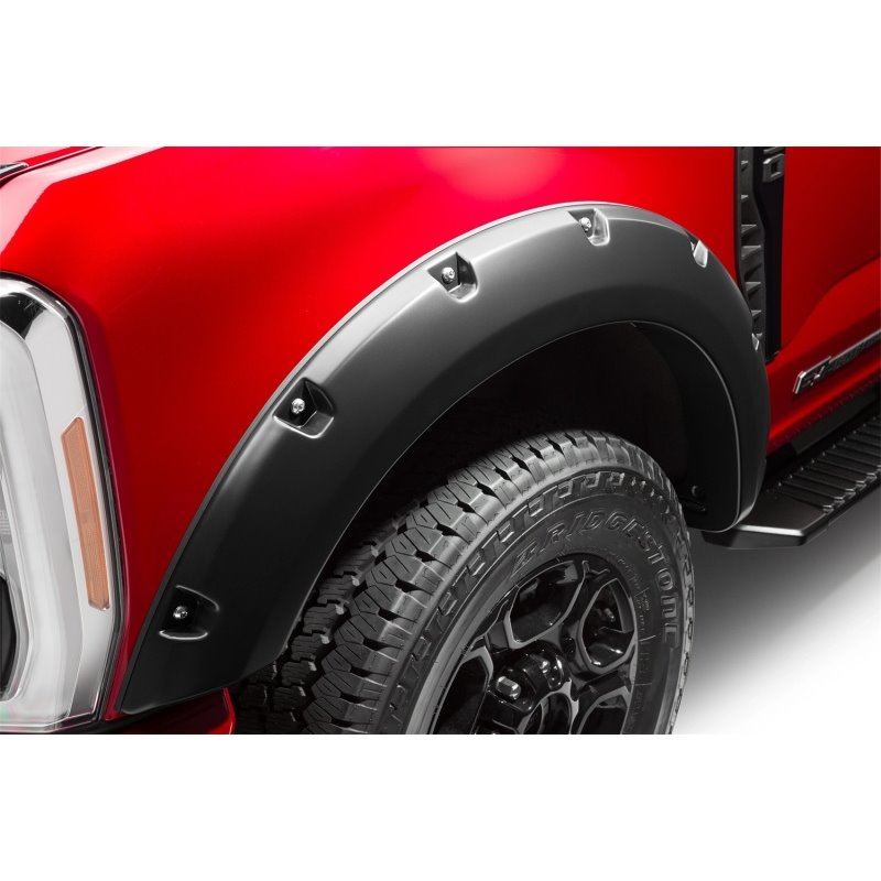 Bushwacker 23-24 Ford F-250/350 SuperDuty Pocket Style Flares 2pc Front - Black