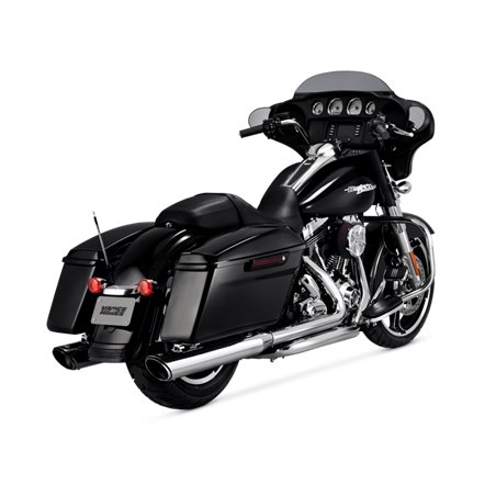 Vance & Hines HD Dresser 17-22 Twin Slash Round Chrome Slip-On Exhaust