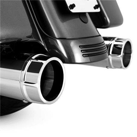 Vance & Hines HD Touring 95-16 Torquer 450 Chrome Slip-On Exhaust