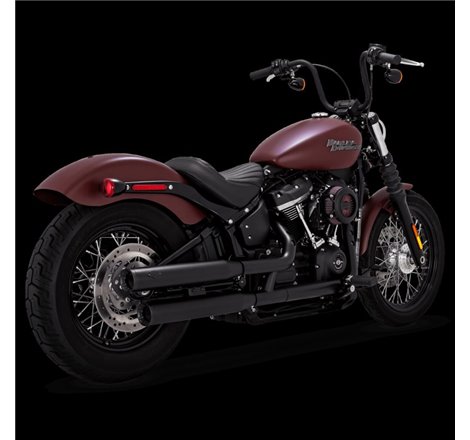 Vance & Hines HD Softail 18-22 Elimin Sos Black PCX Slip-On Exhaust