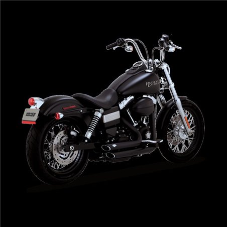 Vance & Hines HD Dyna 12-17 Shortshots Staggered Black PCX Full System Exhaust