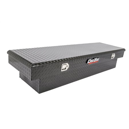 Deezee Universal Tool Box - Red Crossover - Single Lid Black BT Full Size