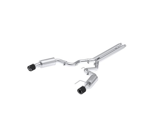 MBRP 2024 Ford Mustang GT S650, 5.0L 3inCat-Back Dual Split Rear with Carbon Fiber Tips (Street)