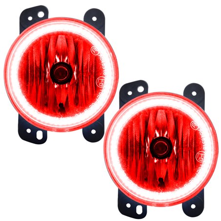 Oracle Lighting 07-09 Jeep Wrangler JK Pre-Assembled LED Halo Fog Lights -Red