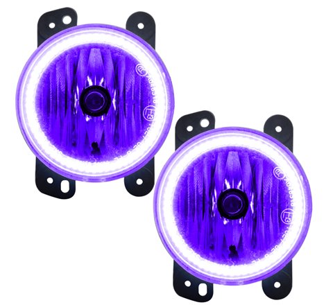 Oracle Lighting 07-09 Jeep Wrangler JK Pre-Assembled LED Halo Fog Lights -UV/Purple