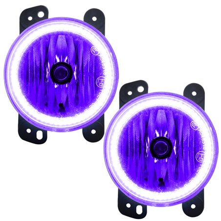 Oracle Lighting 07-09 Jeep Wrangler JK Pre-Assembled LED Halo Fog Lights -UV/Purple