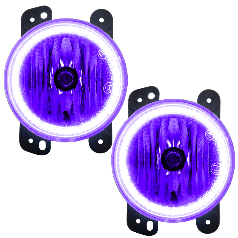 Oracle Lighting 10-15 Jeep Wrangler JK Pre-Assembled LED Halo Fog Lights -UV/Purple