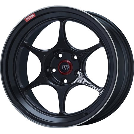 Enkei PF06 18x10in 5x120 BP 25mm Offset 72.5mm Bore Black Machined Wheel