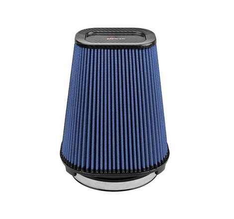 aFe Magnum FLOW Pro 5R Air Filter (5.5x 7.5)in F (9x 7)in B (5.8 x 3.8)in T (Carbon Fiber) x 10in H