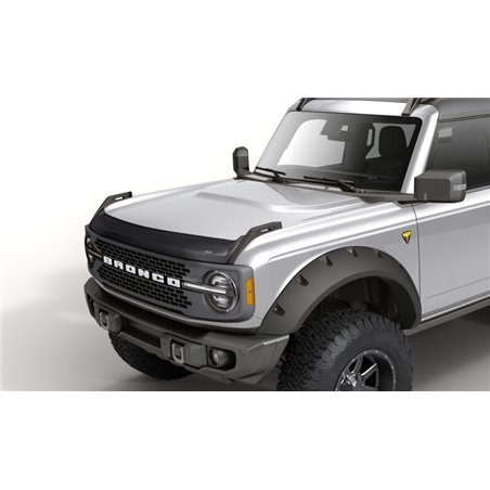 AVS 21-23 Ford Bronco(Excl Raptor) Aeroskin Low Profile Acrylic Hood Shield - Smoke