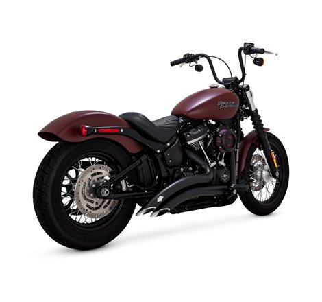 Vance & Hines HD Softail 18-22 St Bob Br 2-2 Black PCX Full System Exhaust