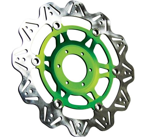 EBC 90-92 Kawasaki ZR 550 Zephyr Front Left/Right Vee Floating Green Rotor