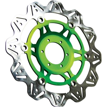 EBC 90-92 Kawasaki ZR 550 Zephyr Front Left/Right Vee Floating Green Rotor