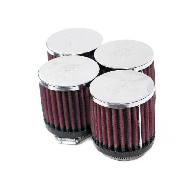 K&N Filter Universal Clamp-On Filter 2 1/16in Flange / 3in OD / 3in H - Box of 4